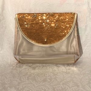 Gold Sequins Cosmetic Bag